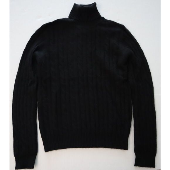 Sutton Studio WPL 10167 Women's Sz Small Black Cashmere Turtleneck Sweater - Picture 1 of 8